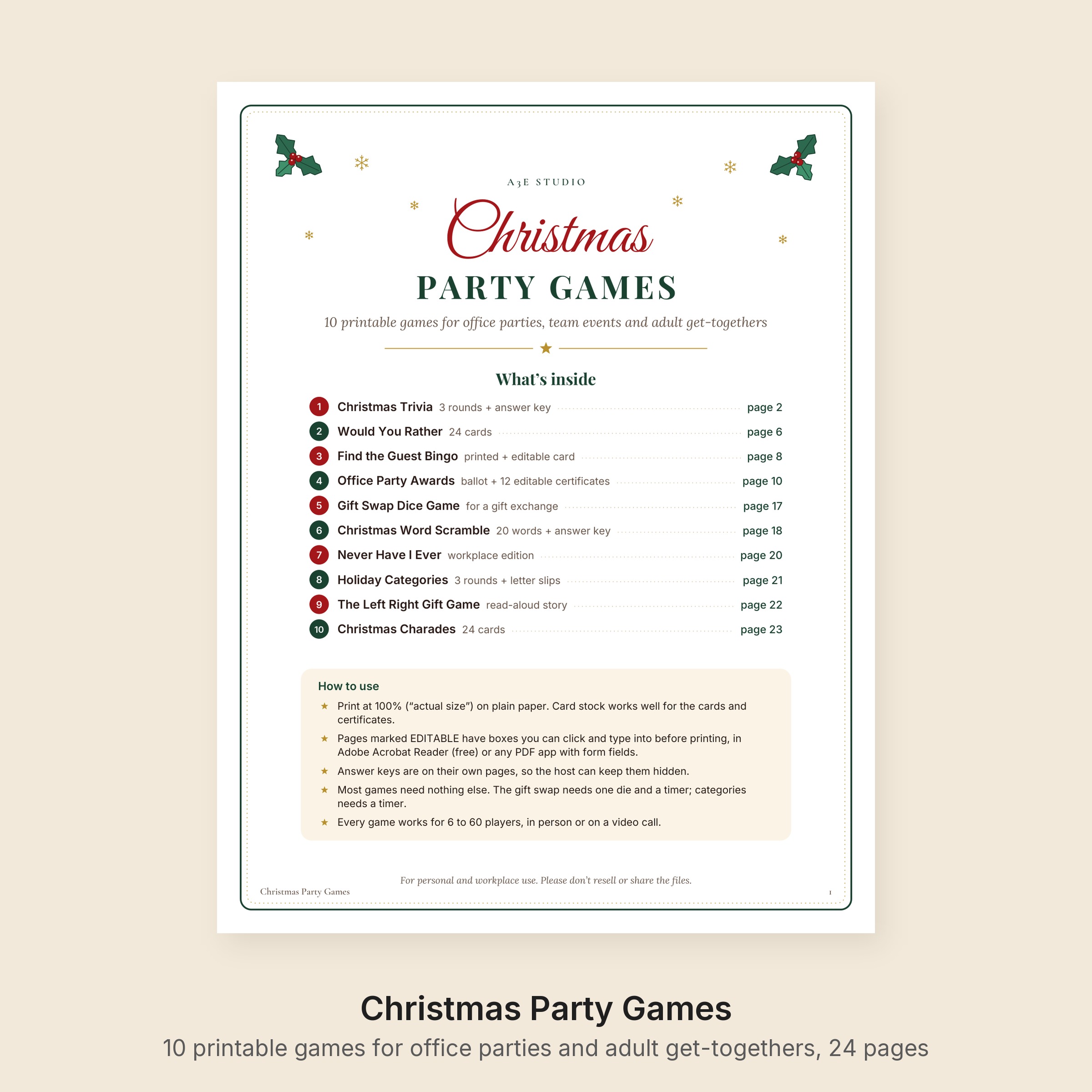 Christmas Party Games Bundle